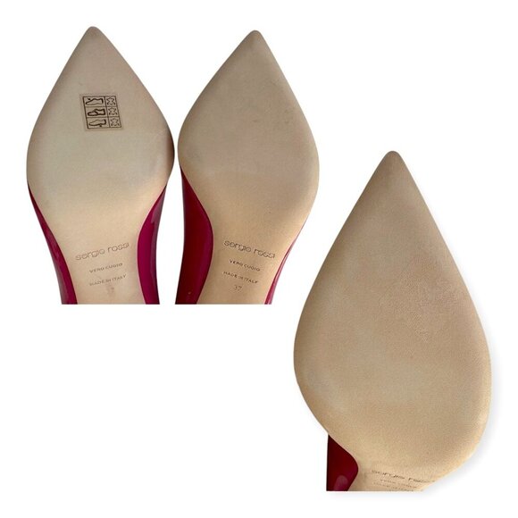 Sergio Rossi New Secret 090 Magenta Patent Pumps EU 37 / US 6.5-7 NIB - Picture 10 of 15